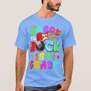 Kids Ready To Rock 1st Grade Guitar Back To School T-Shirt