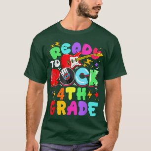 Kids Ready To Rock 4th Grade Guitar Back To School T-Shirt