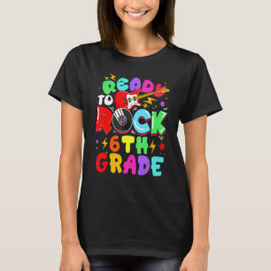Kids Ready To Rock 6th Grade Guitar Back To School T-Shirt
