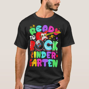 Kids Ready To Rock Kindergarten Guitar Back To Sch T-Shirt