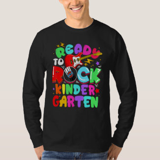 Kids Ready To Rock Kindergarten Guitar Back To Sch T-Shirt
