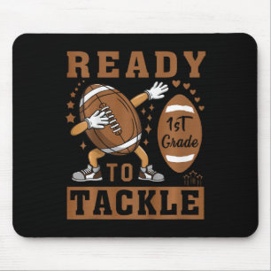 Kids Ready To Tackle 1st Grade Football First Day Mouse Pad