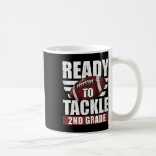 Kids Ready To Tackle 2nd Grade Football First Day Coffee Mug
