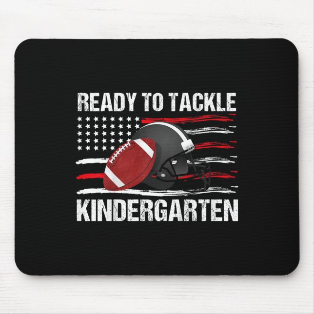 Kids Ready To Tackle Kindergarten First Day Of Sch Mouse Pad (Front)