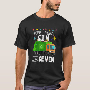 Kids Recycling I'm Seven Year Old Garbage Truck 7t T-Shirt