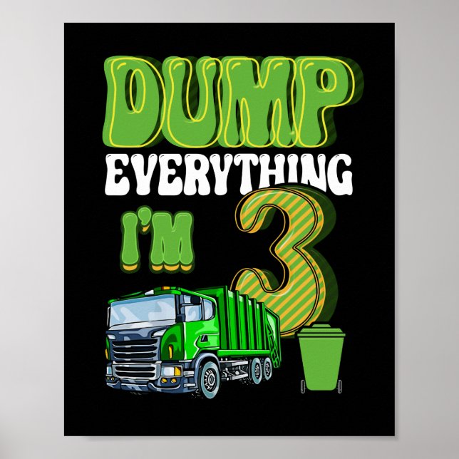 Kids Recycling Trash 3 Year Old Garbage Truck 3rd Poster (Front)
