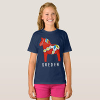 Kids' Red Dala Horse T-Shirt