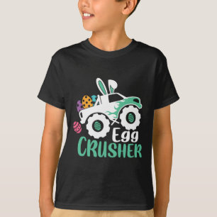 Kids Red Monster Truck Eggs Easter Egg Hunting Boy T-Shirt
