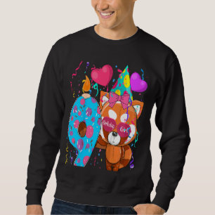 Kids Red Panda 9th Birthday Girl I'm 9 Years Old G Sweatshirt