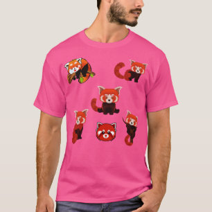 Kids Red Panda Sticker Pack T-Shirt