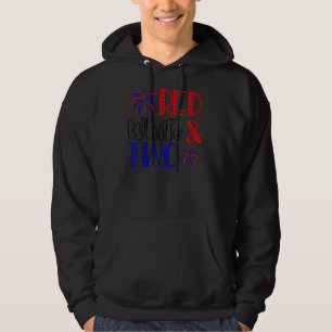 Kids Red White & Two 2nd Birthday 4th Of July Inde Hoodie