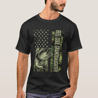 Kids Reel Cool Granddaughter Camouflage Usa Flag B T-Shirt