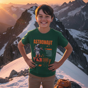 Kids Retro Astronaut Space Explorer T-Shirt