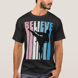 Kids Retro Jiu Jitsu Motivational Believe Ice Defe T-Shirt