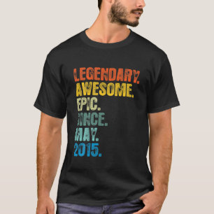 Kids Retro Legendary Since May 2015 T 7 Years Old T-Shirt