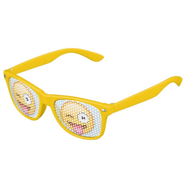 Kids Retro Party Emoji Shades (Angled)