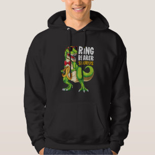 Kids Ring Dude  Boys T Rex Wedding Party Ring Bear Hoodie
