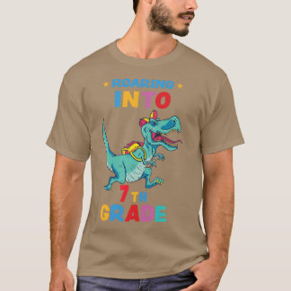 Kids Roaring Into 7th Grade T Tshirt Premium T-Shi