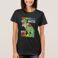 Kids Roaring Into 8th Grade Back To School Dinosau