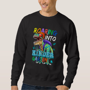 Kids Roaring Kindergarten Dinosaur Rex Back To Sch Sweatshirt