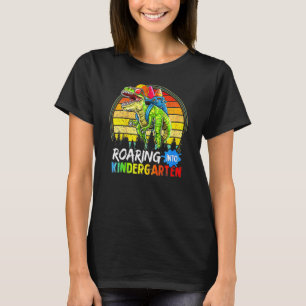 Kids Roaring Kindergarten Dinosaur Rex Back To Sch T-Shirt