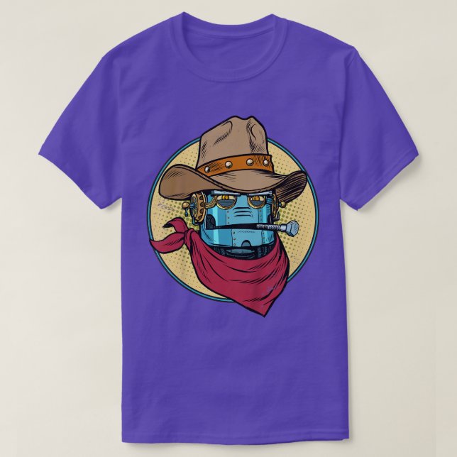 Kids Robot  for Kids, Cute Cowboy Shirt for Boys a (Design Front)