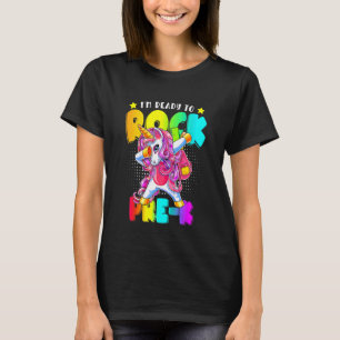 Kids Rock Pre K Dabbing Unicorn Girls Back To Scho T-Shirt