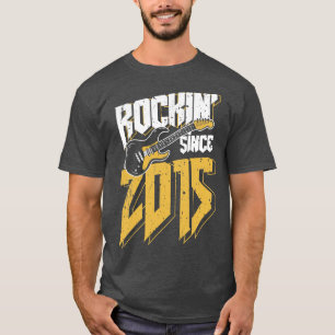 Kids Rockin' Since 2015 Vintage Rock Music Fan 7th T-Shirt