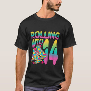 Kids Rolling Into 14 Happy 14th Birthday Roller Sk T-Shirt