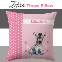 Kid's room add name cute zebra pink