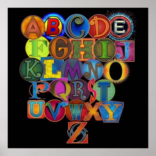 Kid's Room Alphabet Poster (Front)