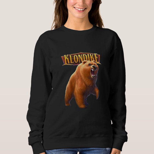 Kids Rowdy Grizzly Bear Sweatshirt (Front)
