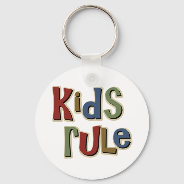 Kids Rule Key Ring (Front)