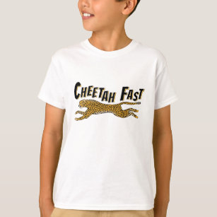 Kids Running Cheetah Fast Jungle Gift T-Shirt