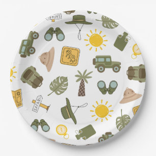 Kid's Safari Birthday Party Paper Plate
