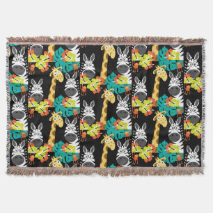 Kids Safari Nursery Art Bedroom Decor Throw Blanket
