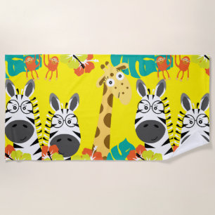 Kids Safari Nursery Beach Beach Towel