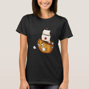 Kids Sailing boat pirate motif idea water sports T-Shirt