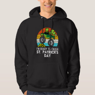 Kids Saint Patricks Day  For Monster Truck Lover B Hoodie