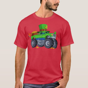 Kids Saint Patricks Day Funny Monster Truck For Bo T-Shirt