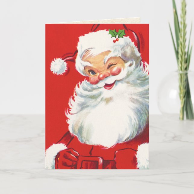 Kids Santa Claus Christmas Card (Front)