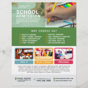 Kid's School Admission Insert Photo Advertisement Flyer