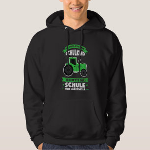 Kids School Child Tractor First Day At School Hoodie
