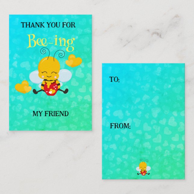 Kids School Valentines Cards (Front/Back)