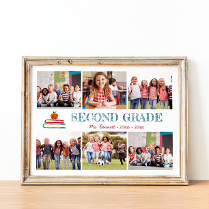 Kids School Year Keepsake Photo Collage Print