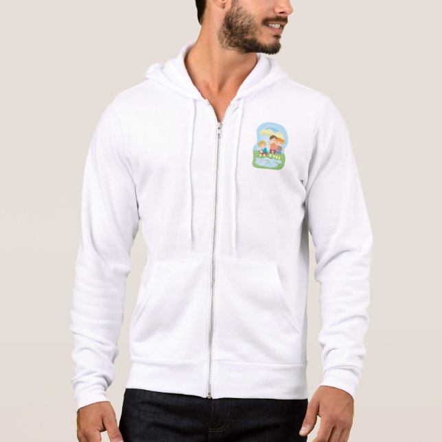 Kids Science Nature Study in Rain Hoodie (Front)