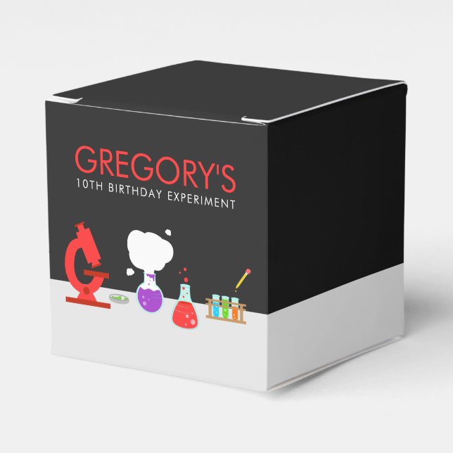 Kids Science Party Favour Box (Front Side)