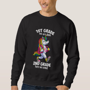 Kids Second grade Here I Come Unicorn first day of Sweatshirt