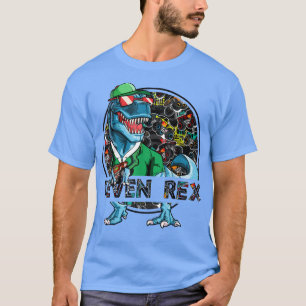 Kids Seven Rex Monster Truck Birthday 7 Year Old R T-Shirt