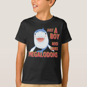 Kids Shark Just A Boy Who Loves Sharks funny cute T-Shirt